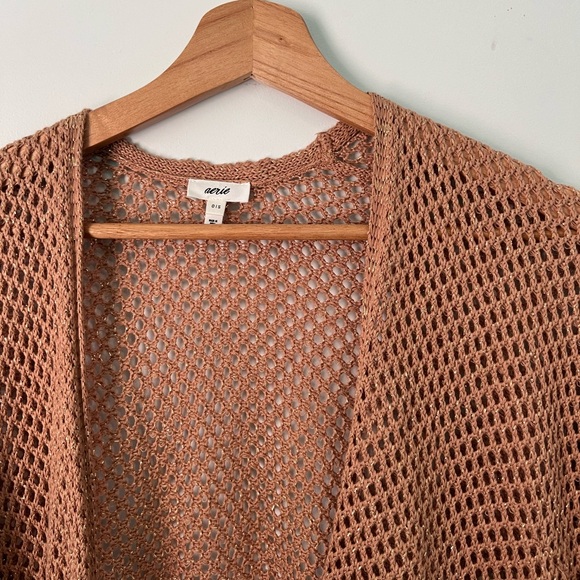 Aerie oversized knit short sleeve cardigan - Picture 3 of 7